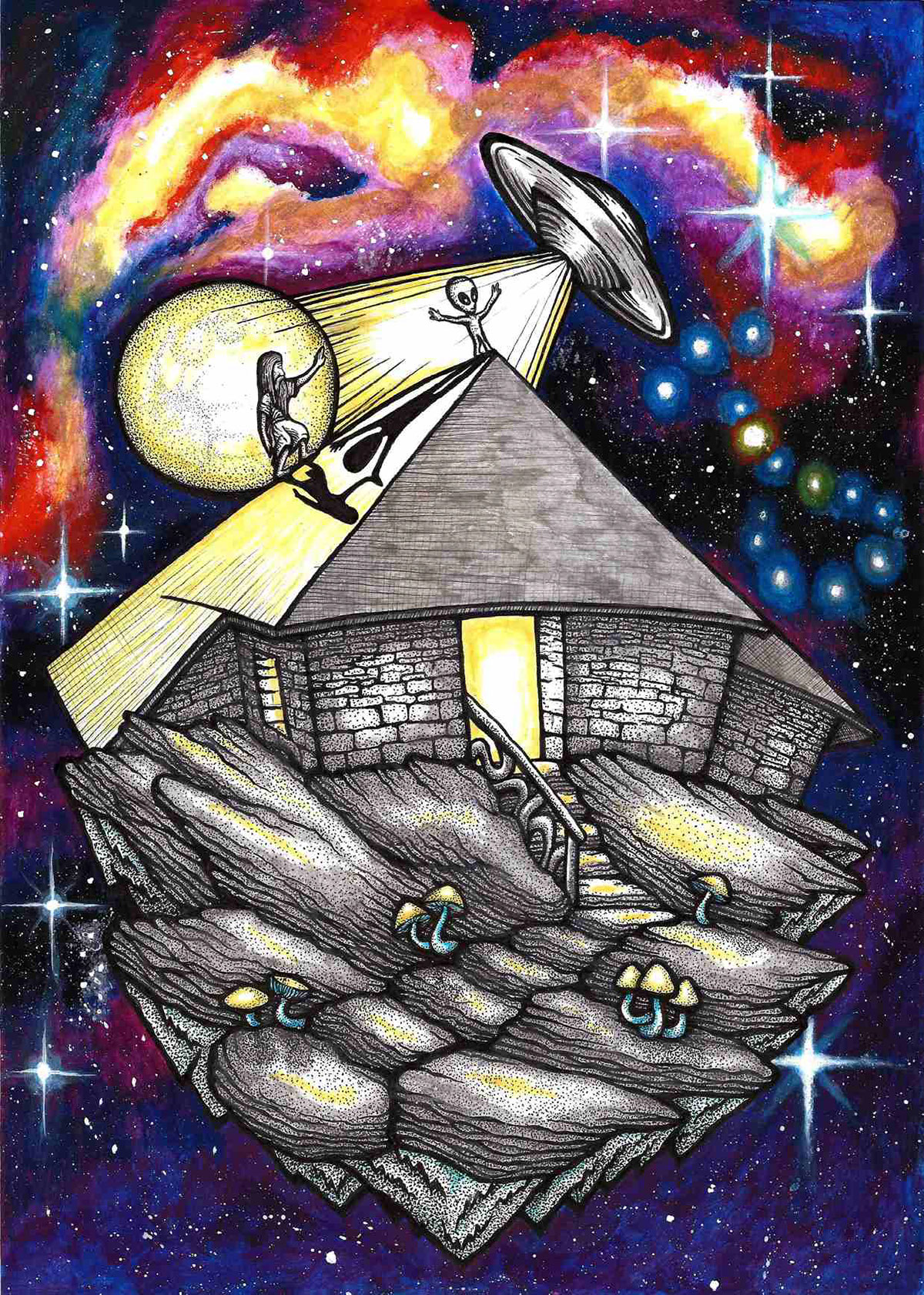 pyramid house rendition image