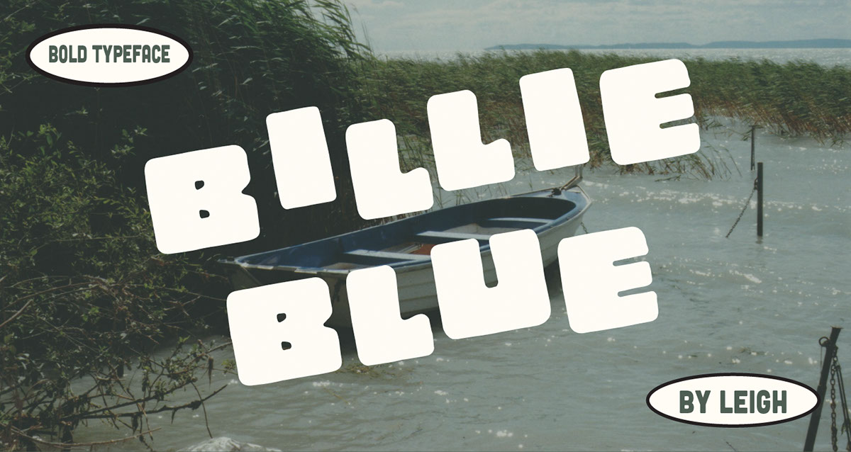 Billie Blue Font rendition image