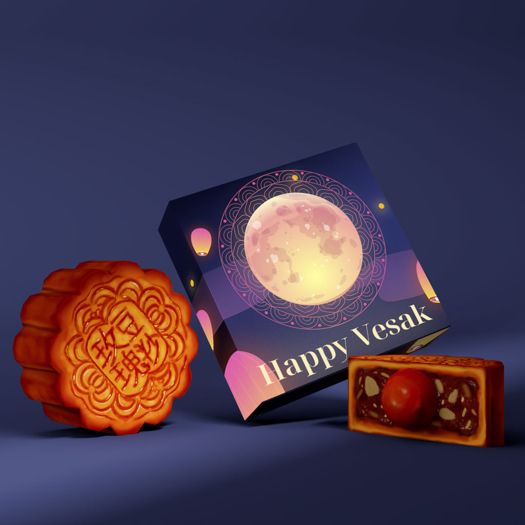 luna moon cake rendition image