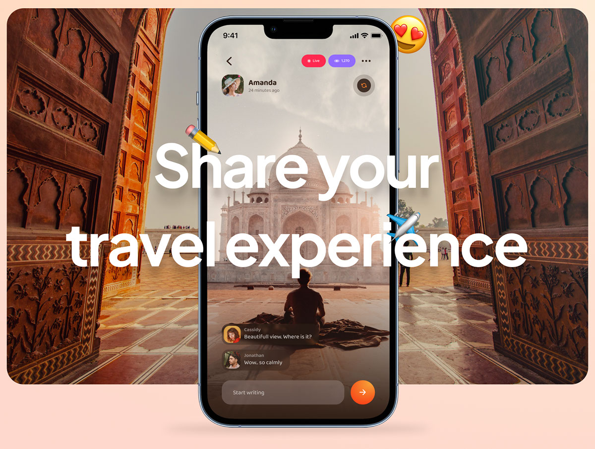 Journal - Travel Blogger News App UI Kit rendition image