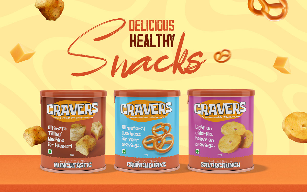 Snacks Packaging and Brand Identity rendition image