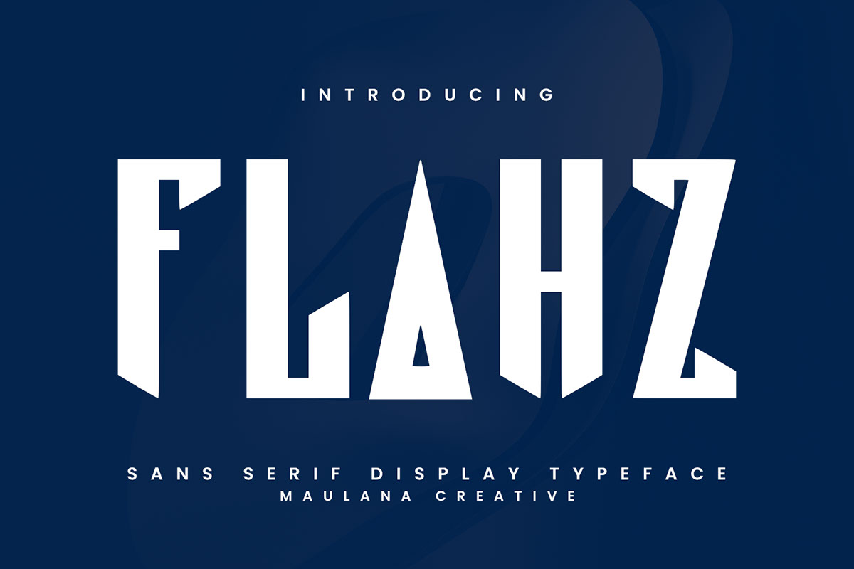Flahz Decorative Display Font rendition image