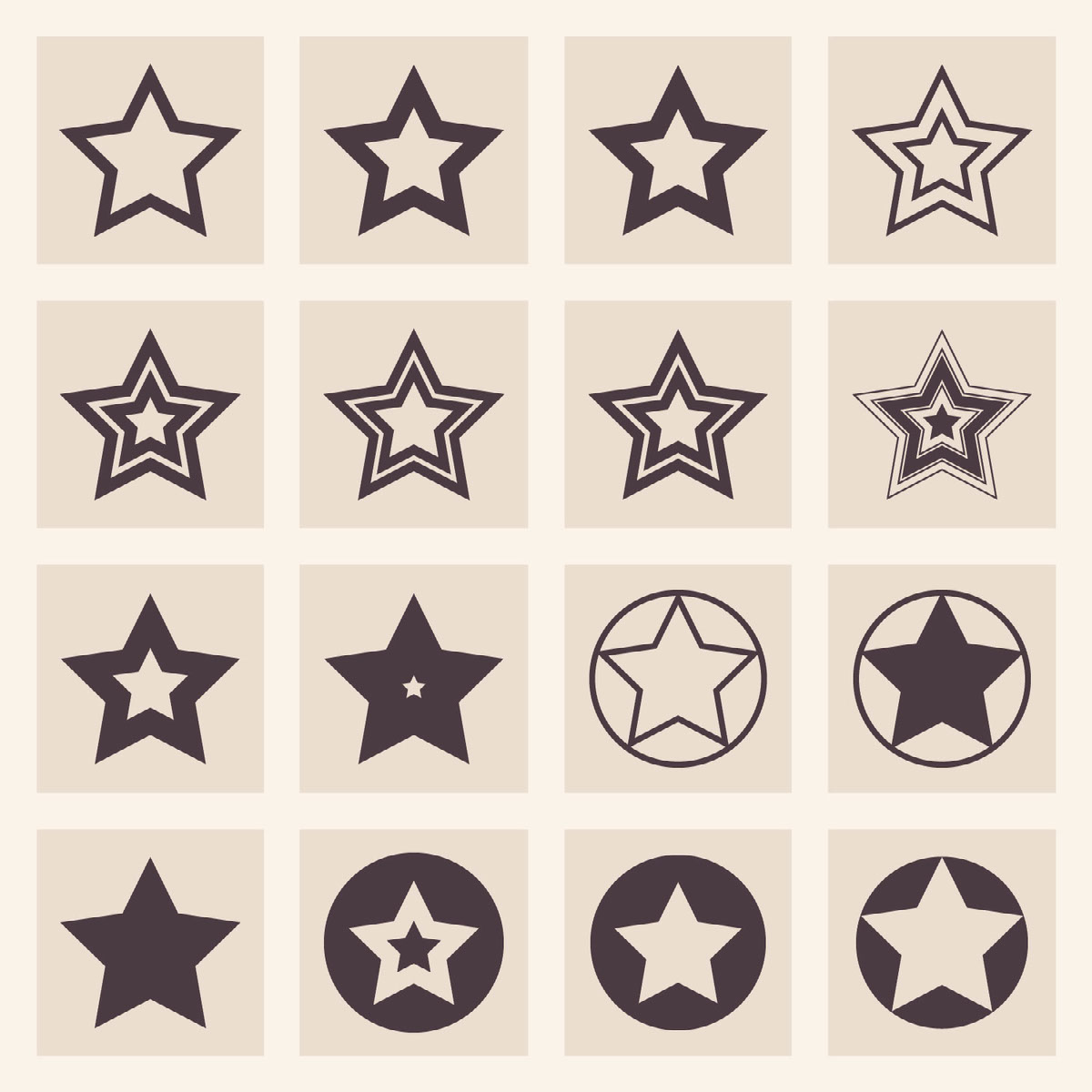 Star Symbols-48 Vectors on Behance :: Behance