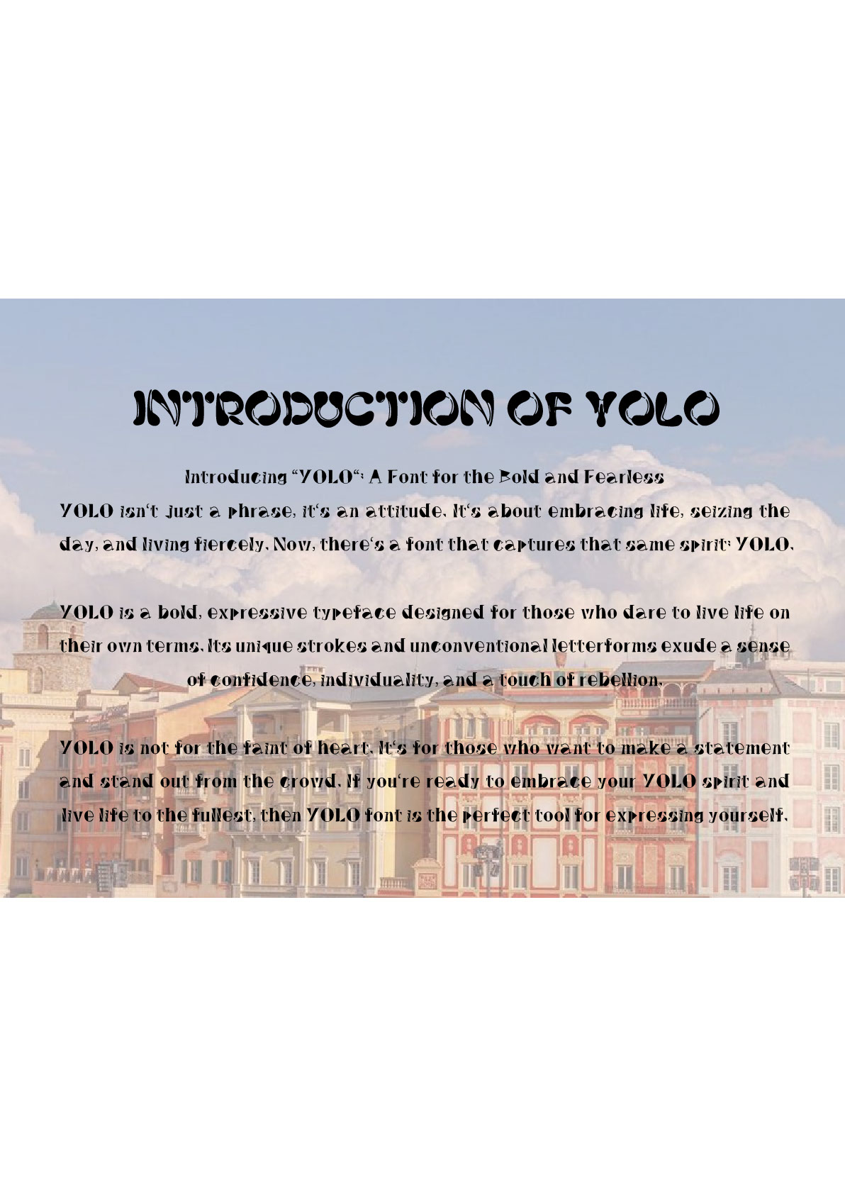YOLO Font Download rendition image