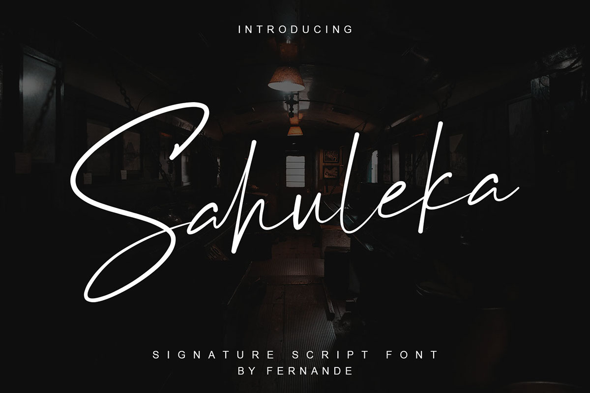 Sahuleka Signature Font rendition image