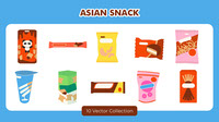 Asian Snack Vector Set
