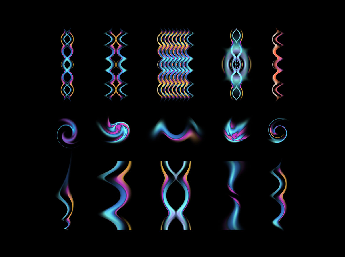 60 vol 3 abstract wavy elements rendition image