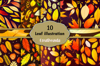 Leaf Autumn Paper Art illustrations