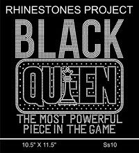 Black Queen Rhinestones Templates