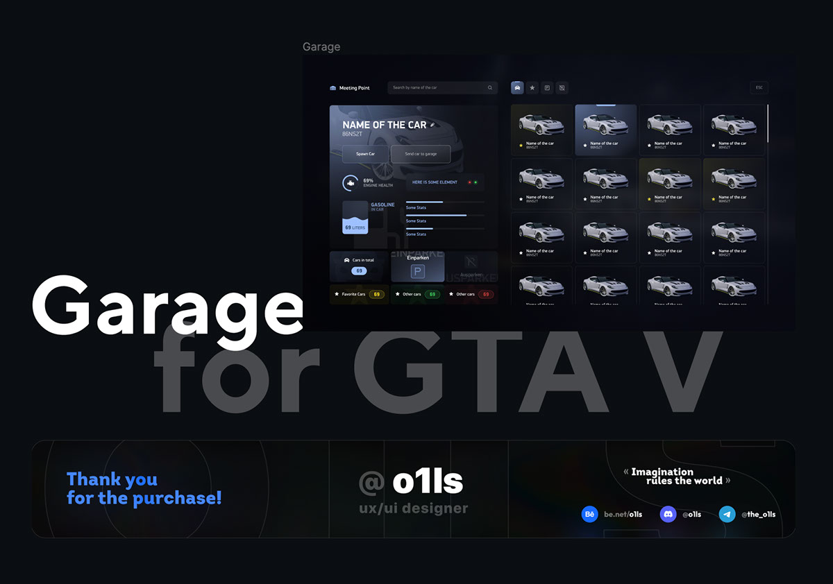 Garage for GTA V - Figma File rendition image