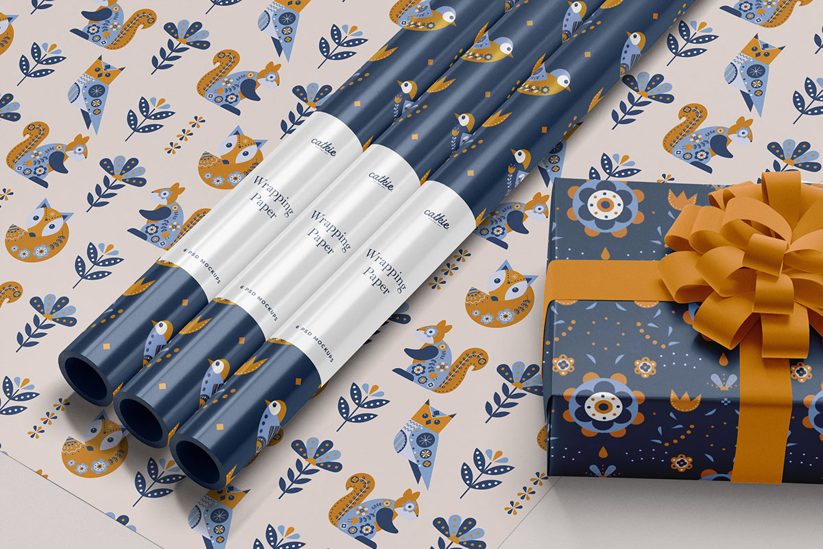 Wrapping Paper Mockup V1 rendition image