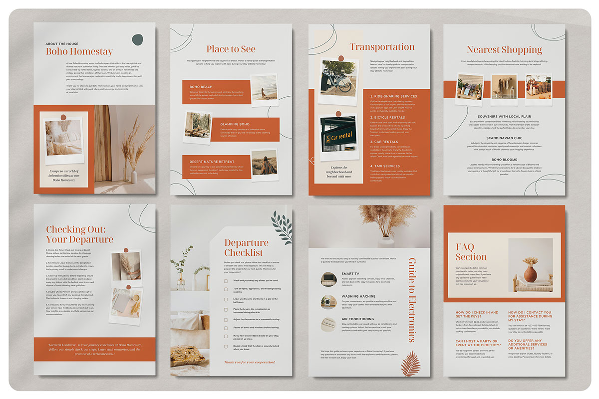 Airbnb Welcome Book Template rendition image