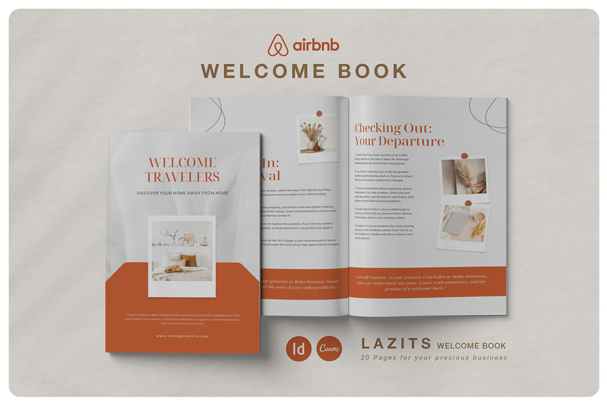 Airbnb Welcome Book Template rendition image