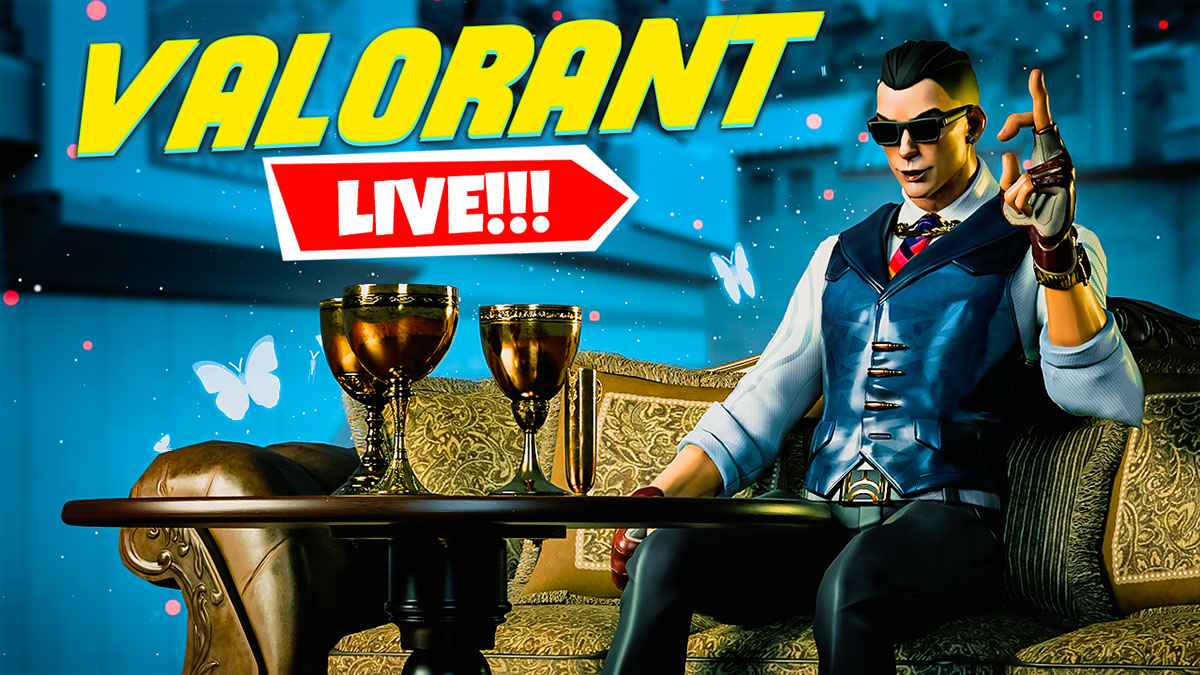 Free to use Valorant LIVE Thumbnail with PSD rendition image