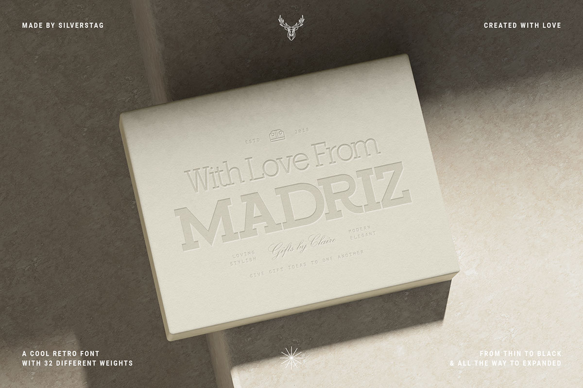 Madriz - Retro Slab Serif Typeface rendition image