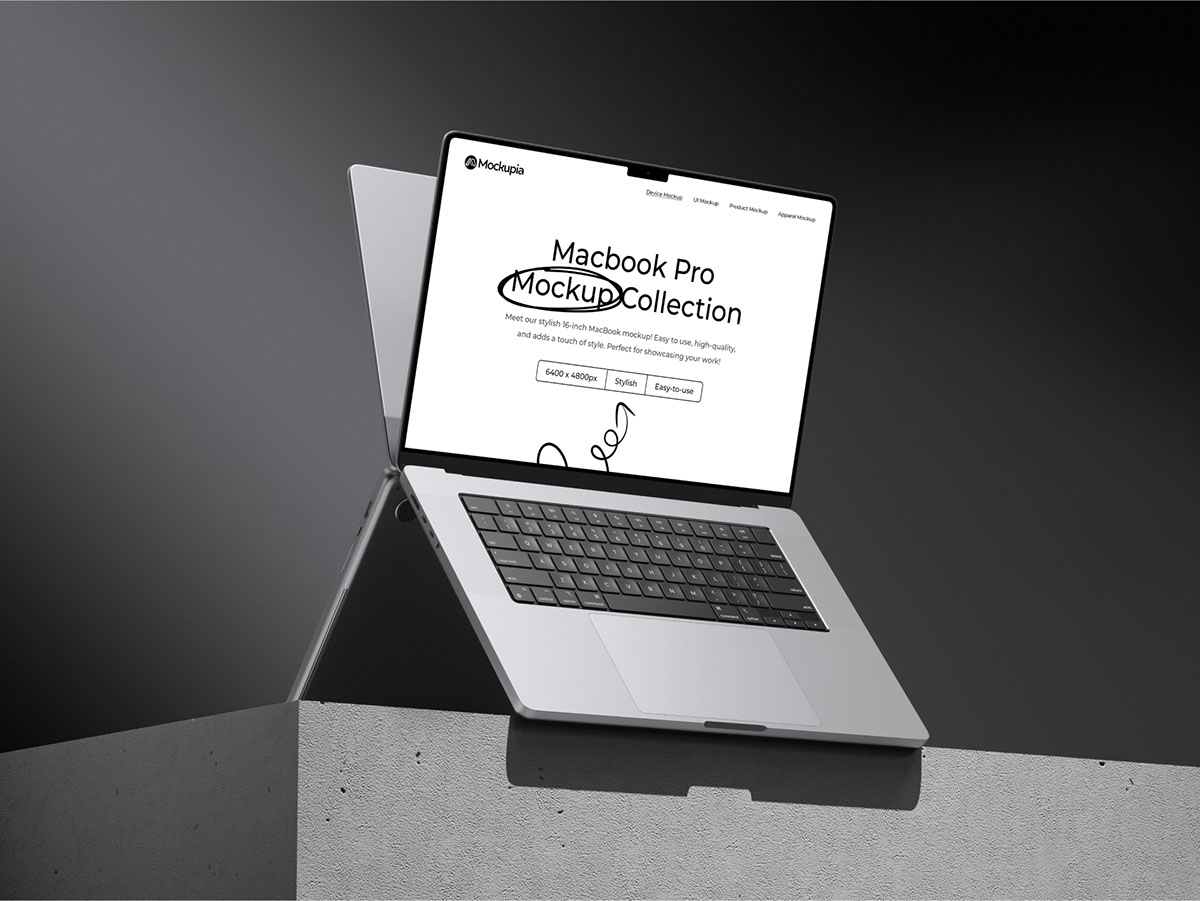 Macbook Pro Mockup Bundle rendition image