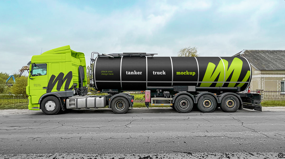 Tanker Truck Mockup rendition image