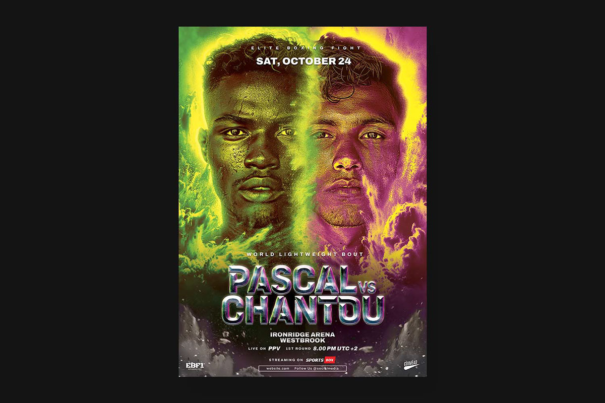 Boxing Poster Template psd rendition image
