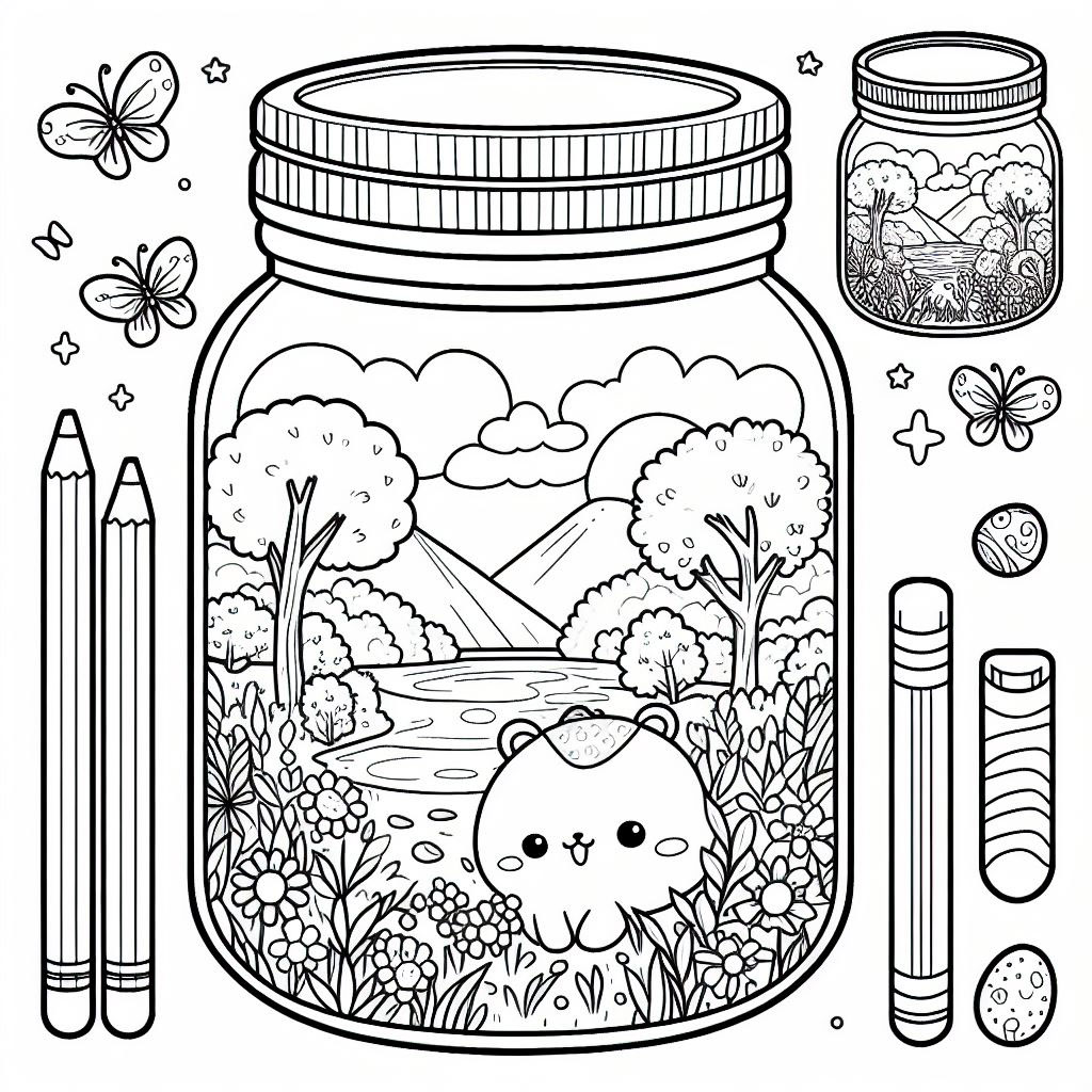 magic jars mini coloring pages rendition image