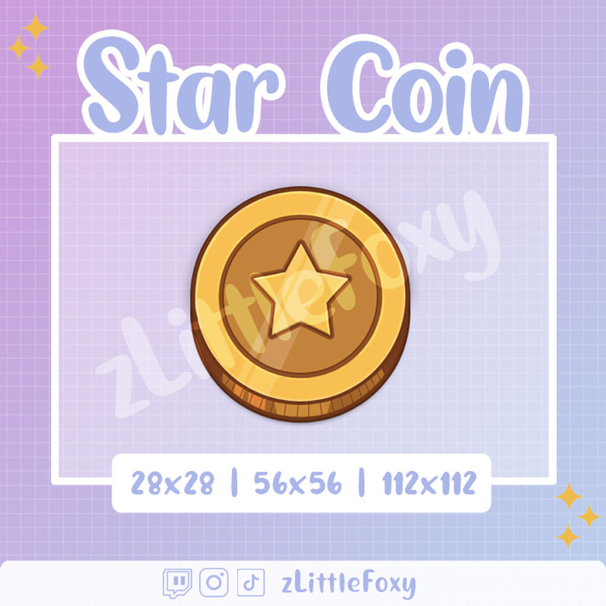 Star Coin Channel Points Icon  Emote for Twitch rendition image