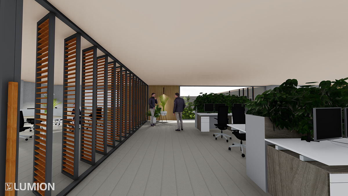 Biophilic Design for Co-Working Spaces rendition image