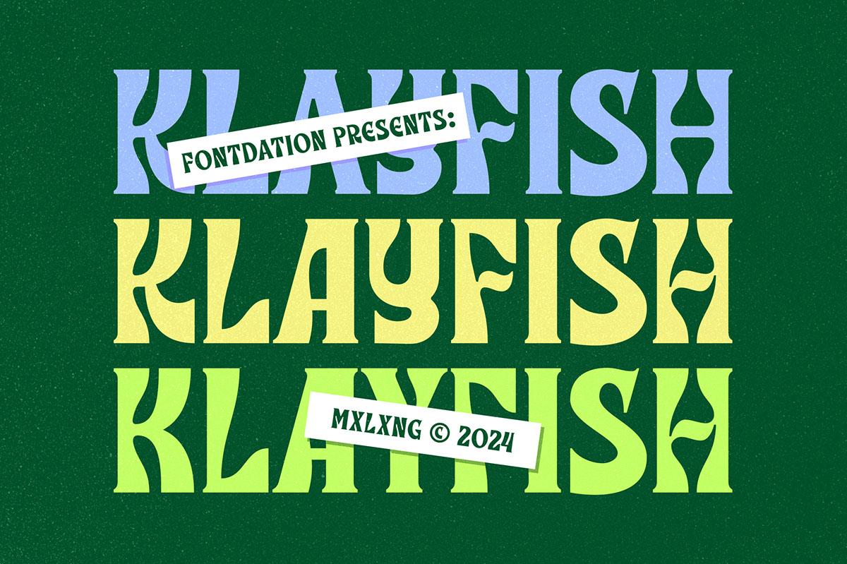 Klayfish Typeface rendition image