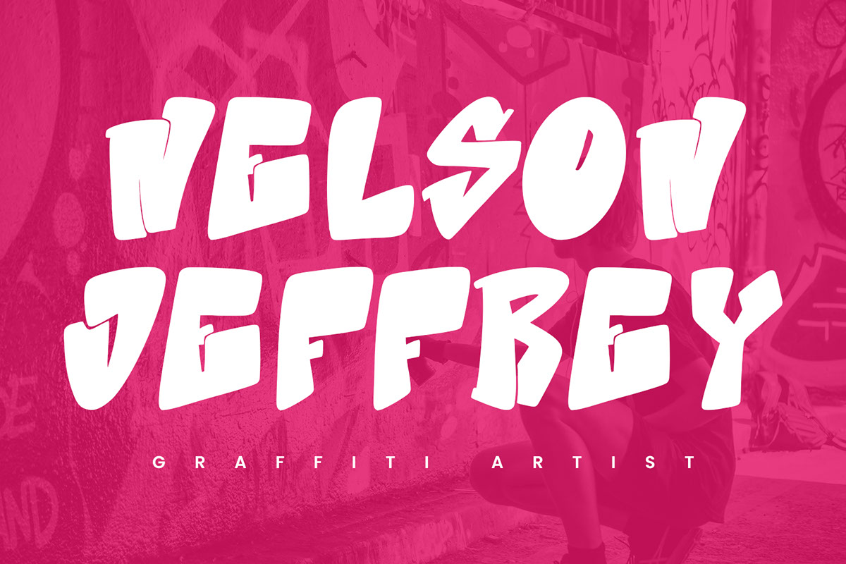 Dypre Graffiti Display Typeface rendition image