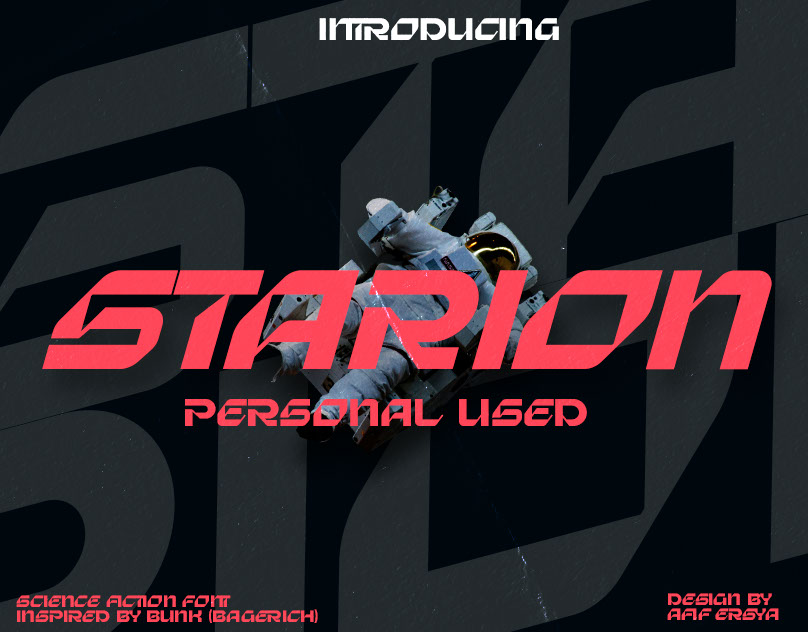 Starion - Personal Used Font rendition image