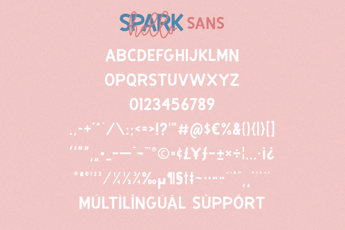 Hello Spark- Cute Font Duo rendition image