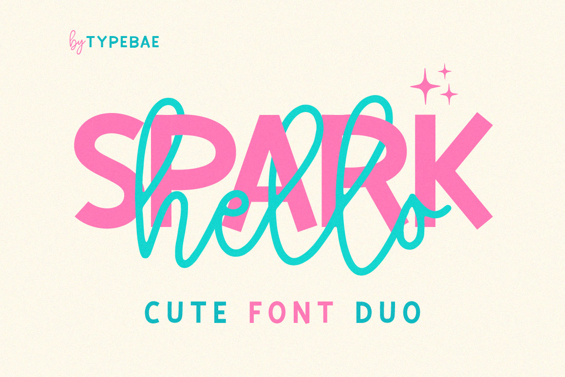 Hello Spark- Cute Font Duo rendition image