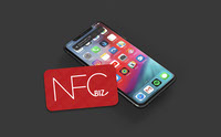 RED NFC CARD WITH IPHONE