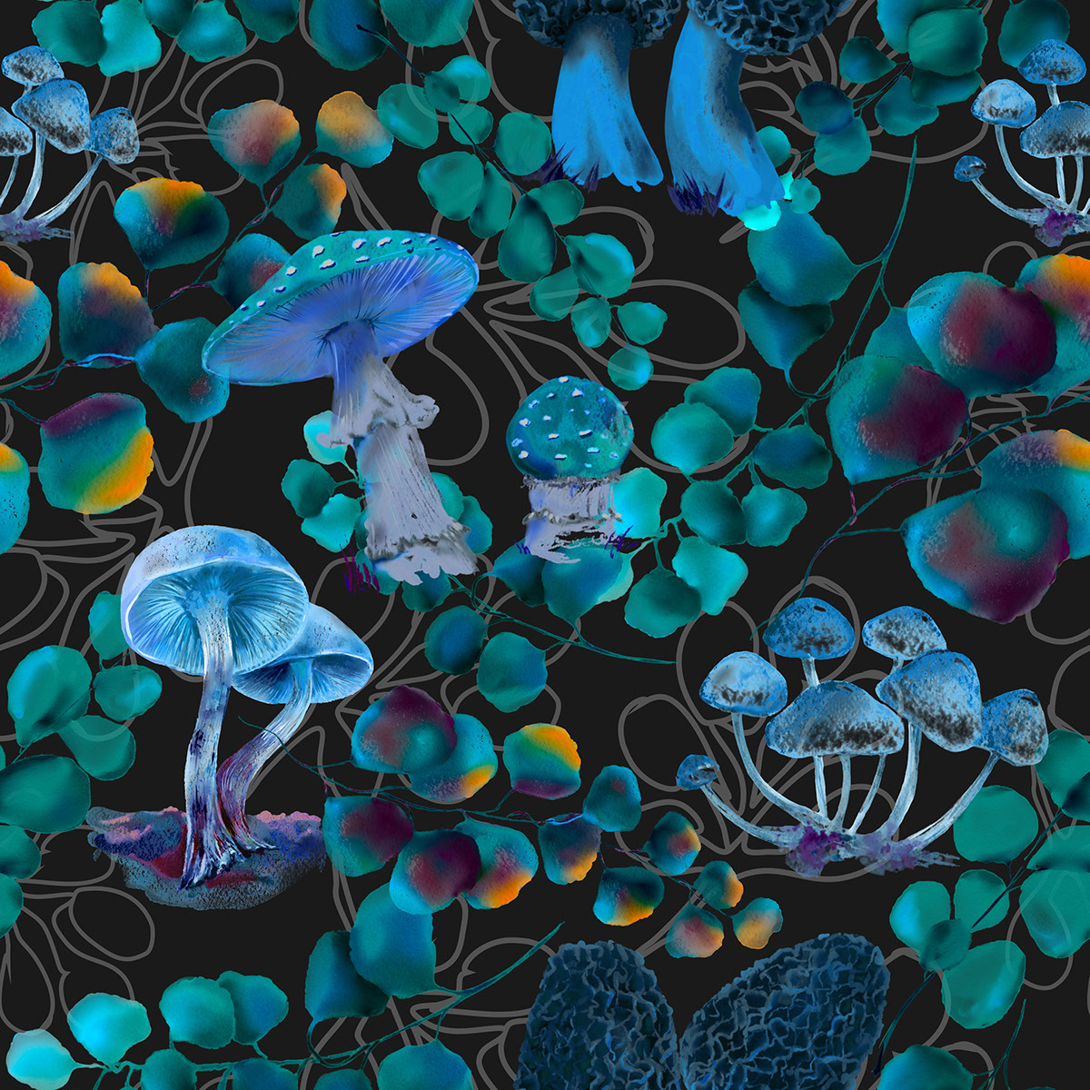 Magic Forest pattern rendition image