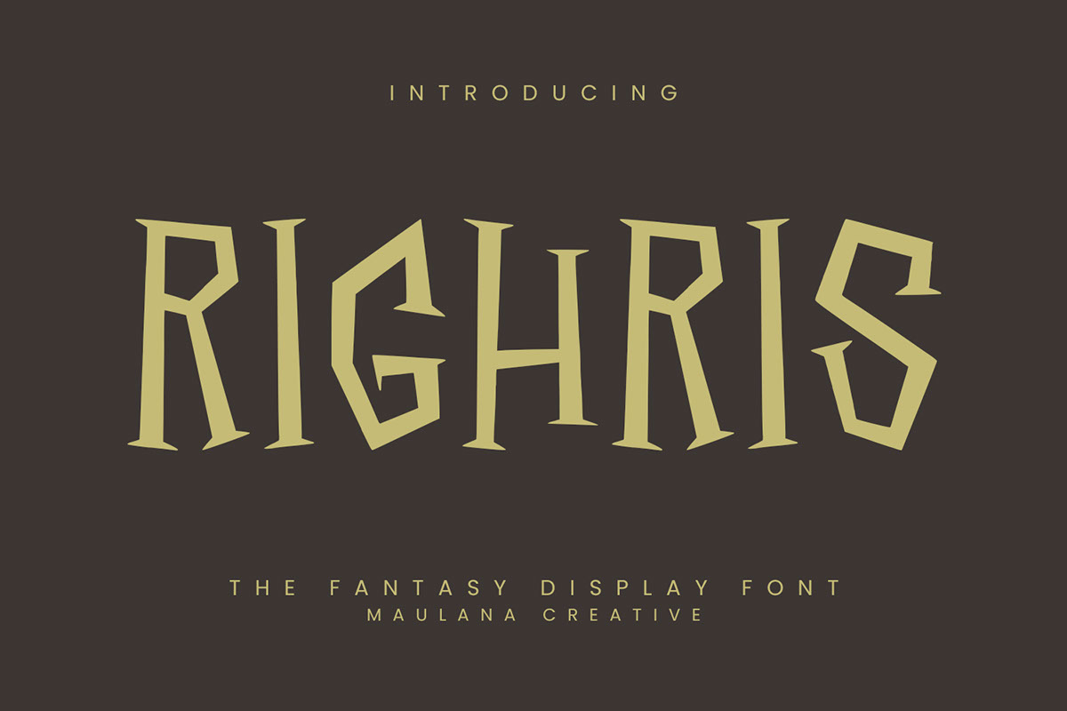 Righris Fantasy Display Font rendition image