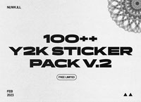 100 Y2K STICKER PACK V2