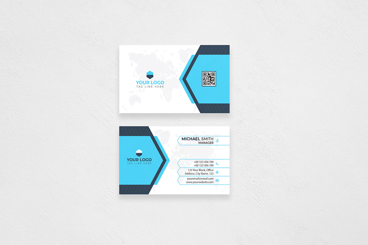 Corporate Business Card Template rendition image