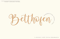 Betthofen Handwriting Bouncy Script font