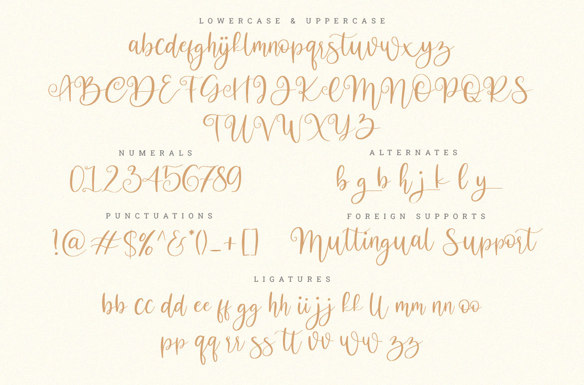 Betthofen Handwriting Bouncy Script font rendition image
