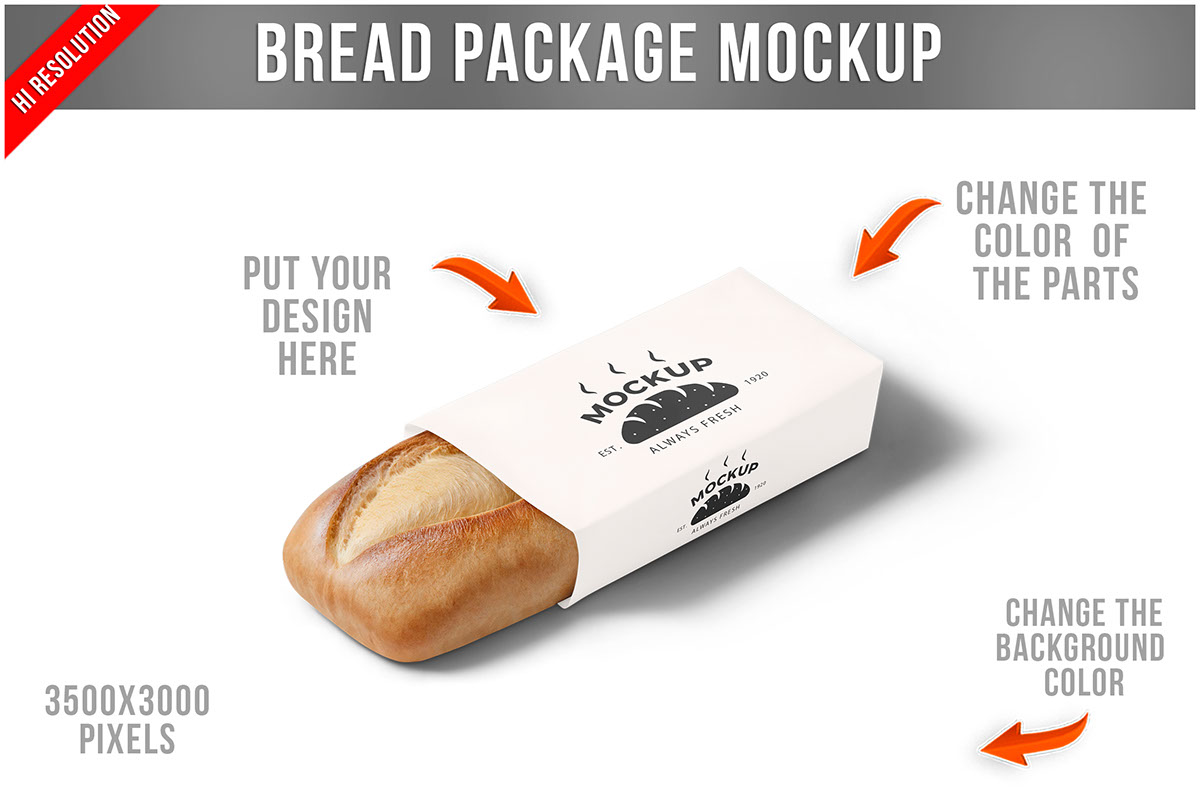 Bread Package Mockup rendition image