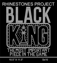 Black King Rhinestones Templates