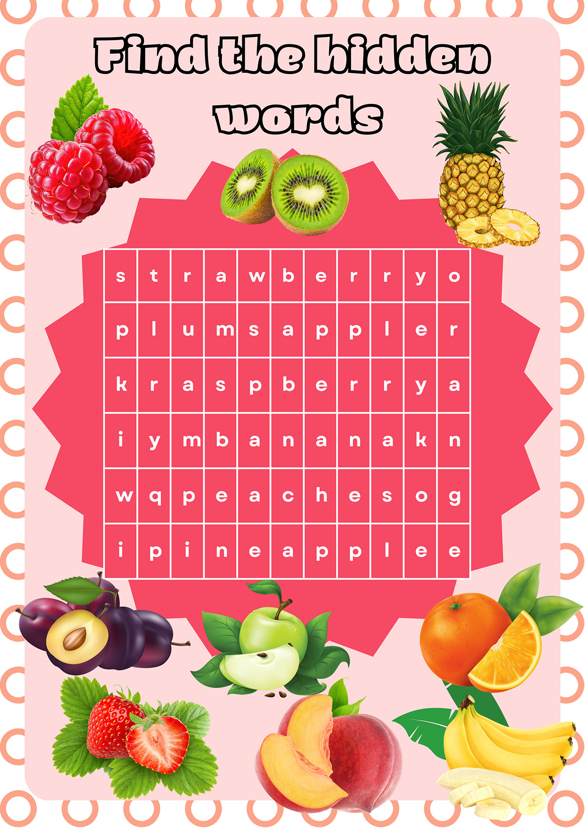 Word search for kids rendition image