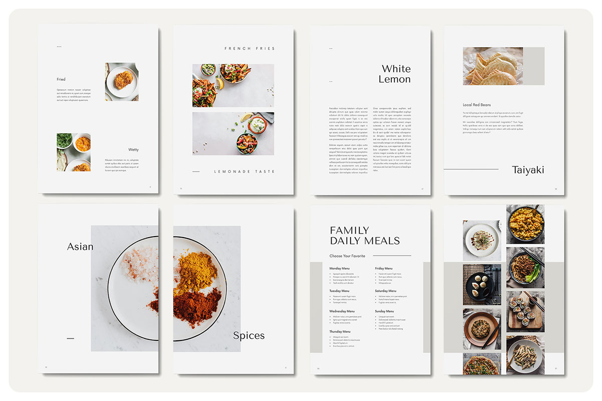 SAVORY Cookbook Template rendition image