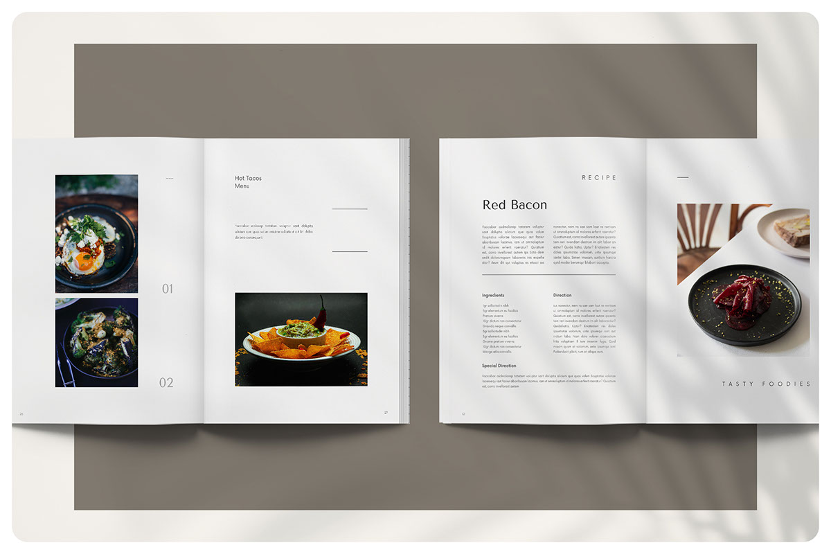 SAVORY Cookbook Template rendition image
