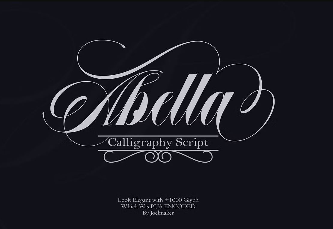 Abella Script rendition image