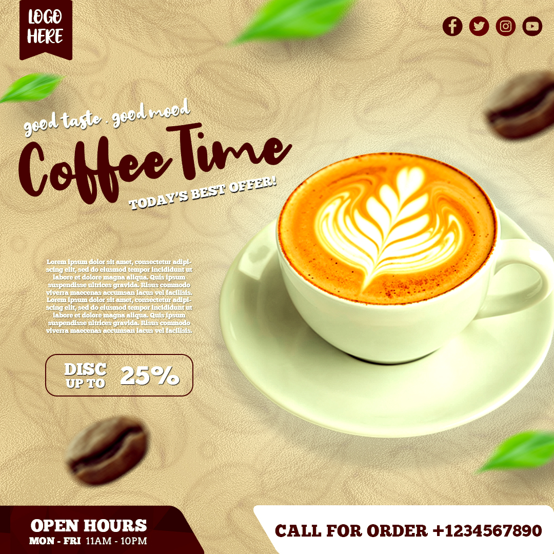 Social Media Design for a Cafe on Behance :: Behance