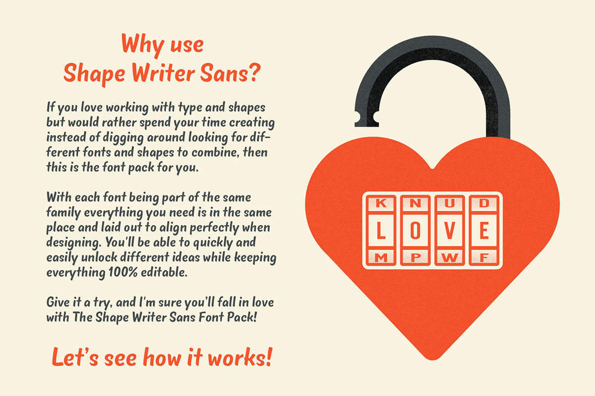 Shape Writer Sans - Font Pack rendition image
