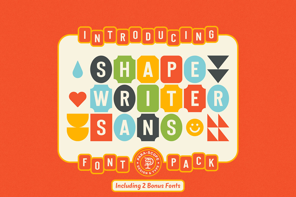 Shape Writer Sans - Font Pack rendition image