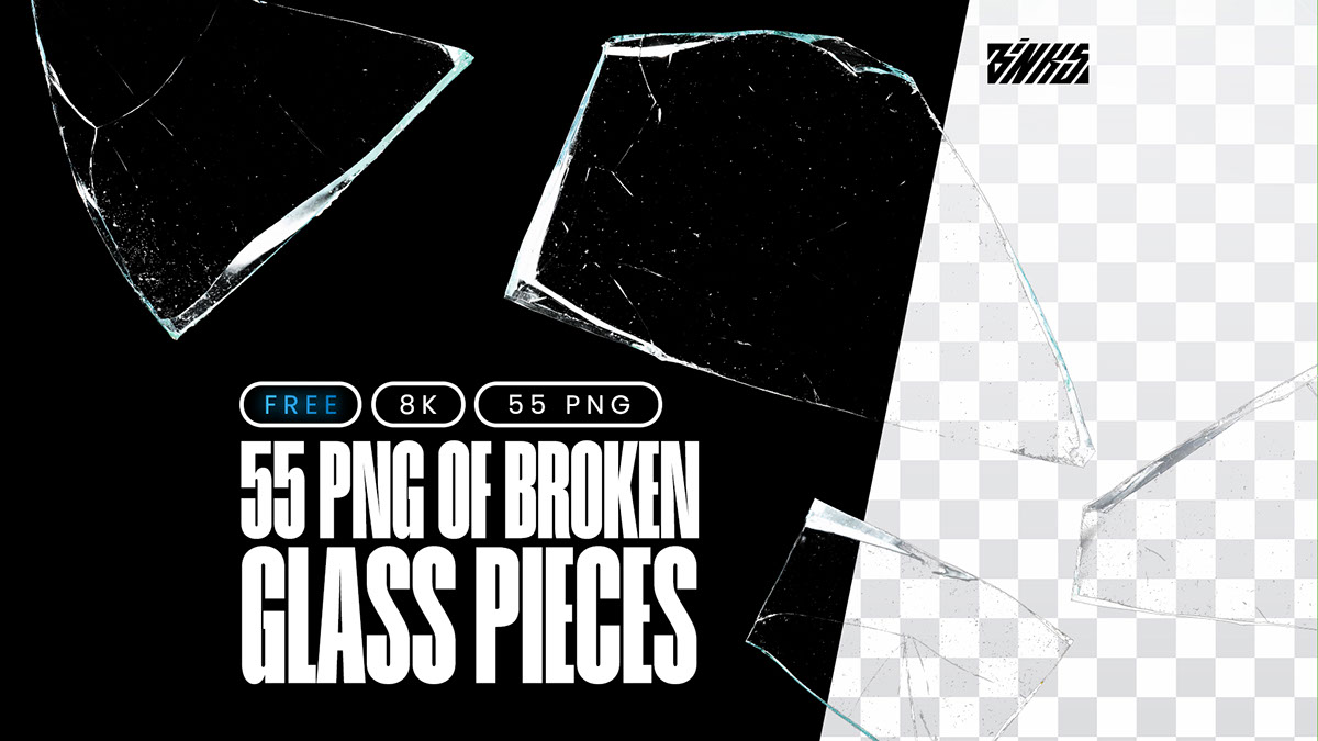 FREE 55 PNG of glass pieces in 8K rendition image