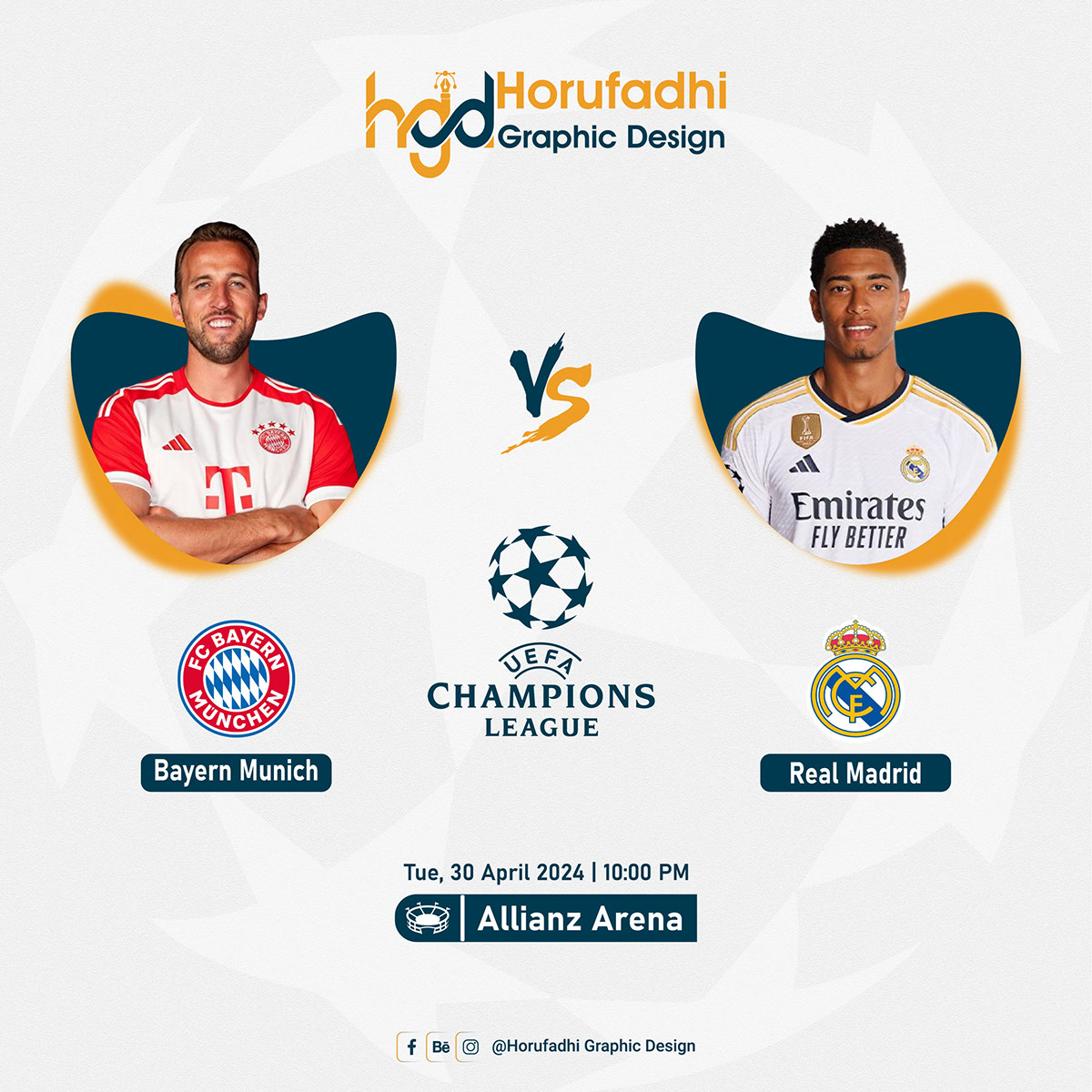 champions league Real vs Bayern rendition image