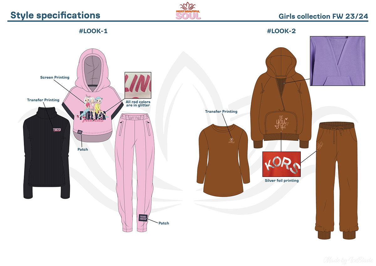 Girls collection rendition image