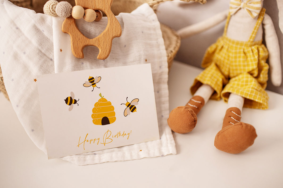 Bees Honey Cartoon Vector Set rendition image